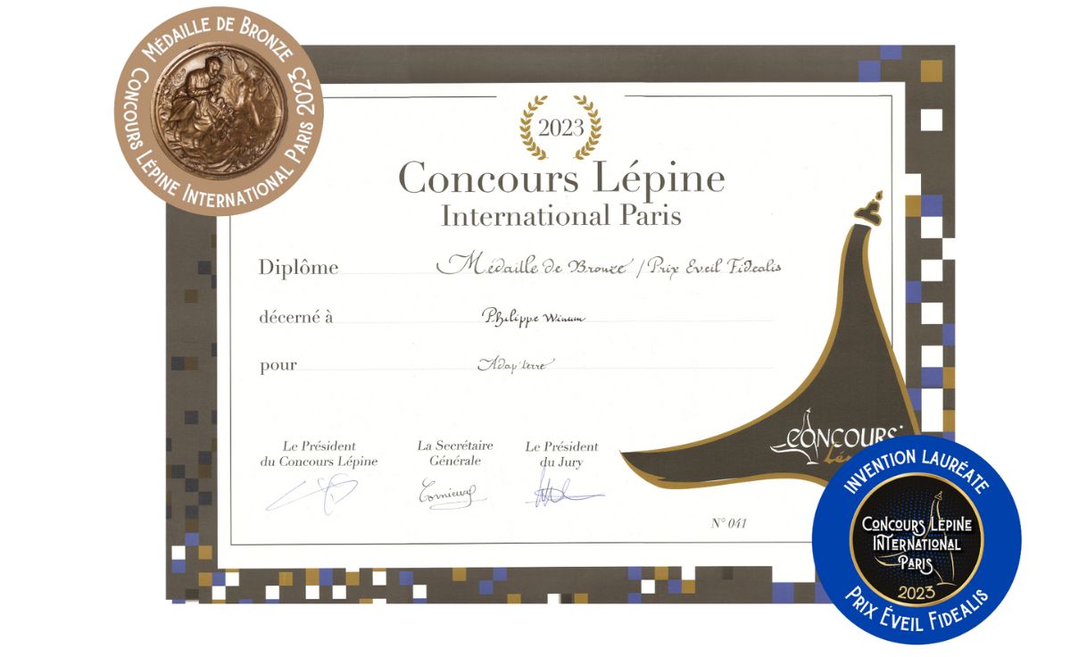 Médaille de Bronze 2023 - Concours Lépine International Paris - Adapterre